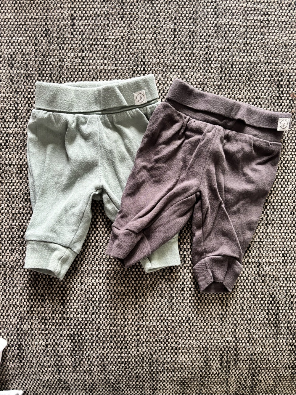 Set of 2 Carter's Sage Green and Gray Baby Jogger Pants